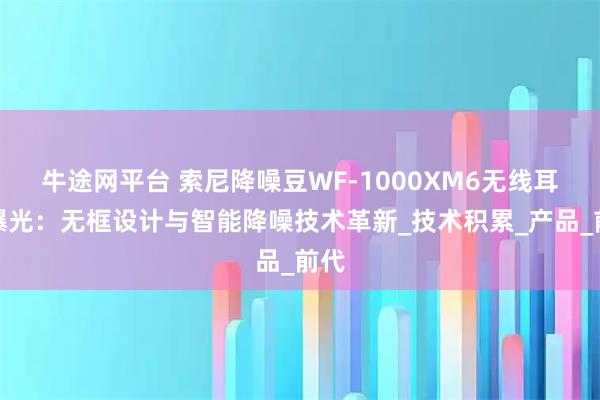 牛途网平台 索尼降噪豆WF-1000XM6无线耳机曝光：无框设计与智能降噪技术革新_技术积累_产品_前代